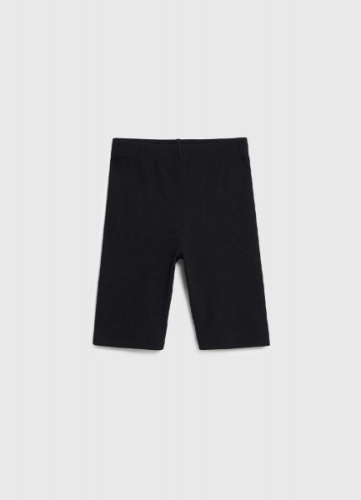 Шорты в рубчик для девочек, Черный