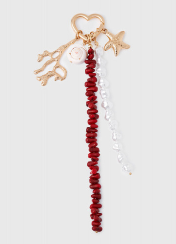 Брелок-обвес с натуральной ракушкой, Мультицвет