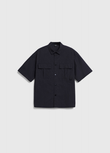 Рубашка с коротким рукавом и карманами для мальчиков, Черный