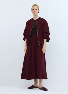 Юбка миди А-силуэта, Фиолетовый