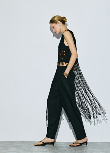 Брюки О-силуэта, Черный