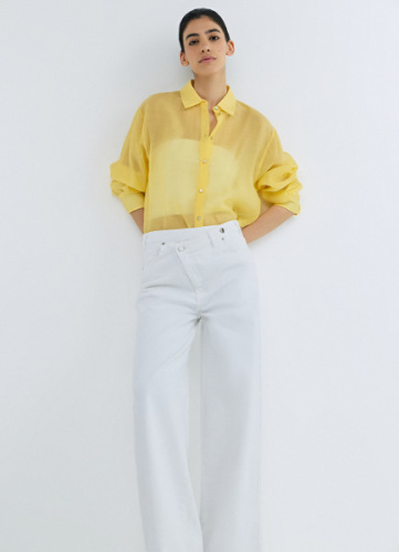Рубашка из лиоцелла, Желтый