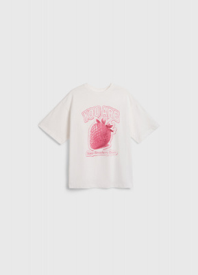 Футболка с принтом для девочек, Белый