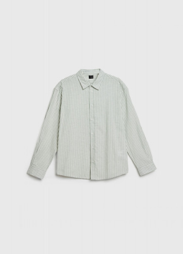 Рубашка в полоску для мальчиков, Зеленый
