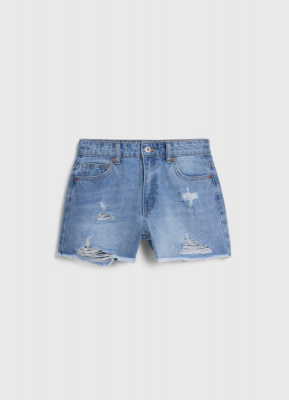 Джинсовые шорты для девочек, Голубой