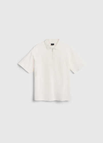 Поло с воротником на молнии для мальчиков, Бежевый