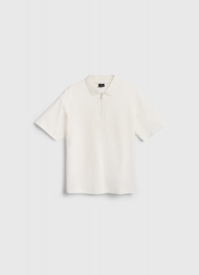 Поло с воротником на молнии для мальчиков, Бежевый