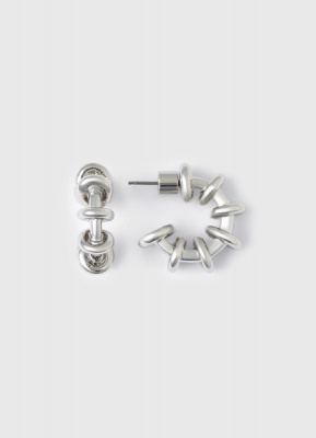 Серьги-пусеты, Серебряный