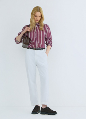 Чиносы с ремнём, Белый