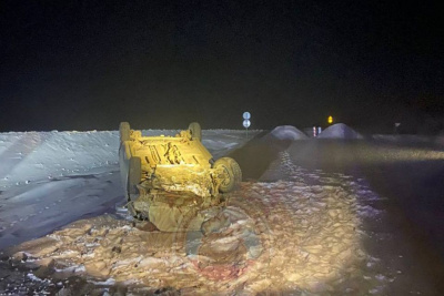 Водитель опрокинул автомобиль и скрылся с места ДТП в Тулагино / ЯСИА   