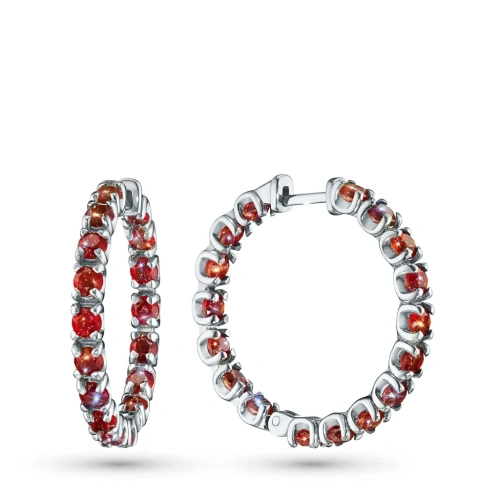 Серьги из серебра с гранатами э0606сг07250371