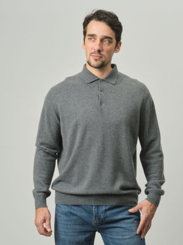 Джемпер из кашемира мужской KM010140-E серый