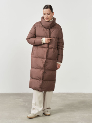 Пальто пуховик жен. КТ/ВО/ППХ-32005SU коричневый