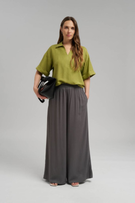 Брюки-палаццо с эластичным поясом