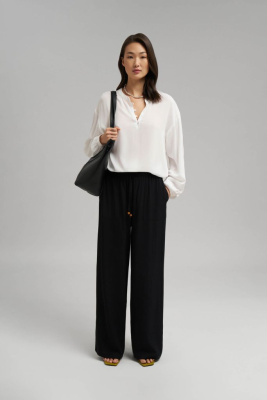 Брюки-палаццо с эластичным поясом