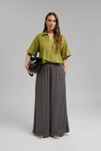 Брюки-палаццо с эластичным поясом