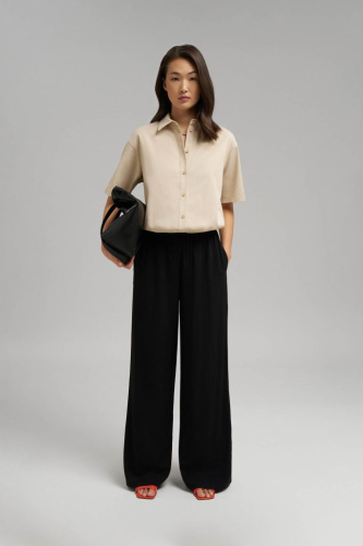 Брюки-палаццо с эластичным поясом