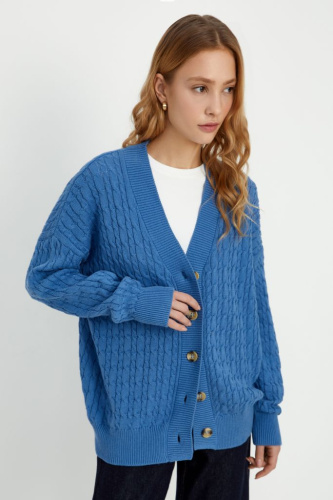Кардиган с рельефным узором