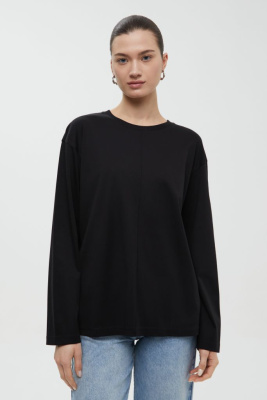 Лонгслив из мерсеризованного хлопка