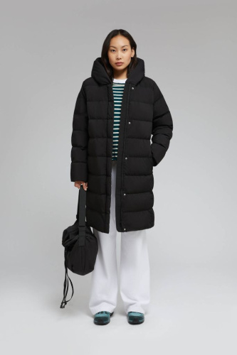 Длинный пуховик с натуральным пухом