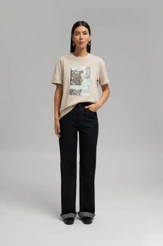 Свободная футболка из хлопкового джерси