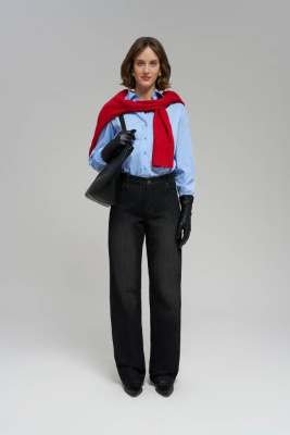 Широкие джинсы с высокой посадкой