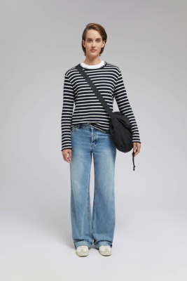 Лонгслив из хлопка в полоску