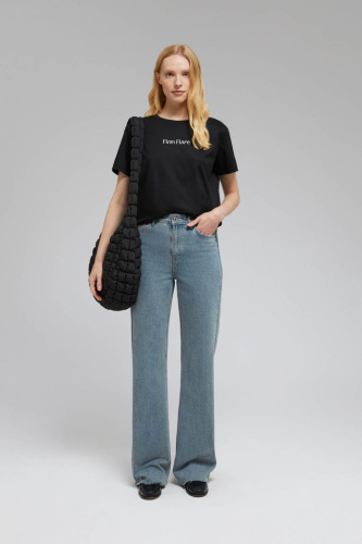 Футболка из мерсеризованного хлопка с принтом