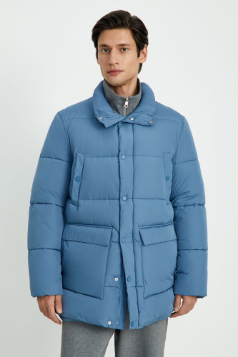 Полупальто утепленное с воротником-стойкой