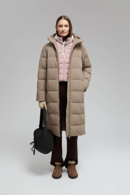 Длинный пуховик с натуральным пухом