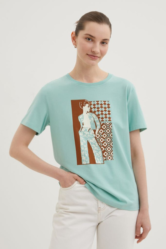 Футболка из хлопка с принтом