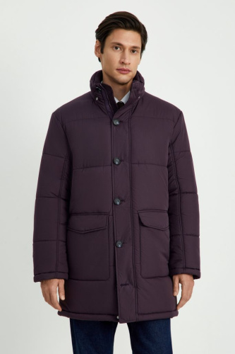 Полупальто утепленное с воротником-стойкой