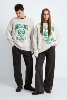 Вязаный джемпер с принтом из коллаборации с maneken