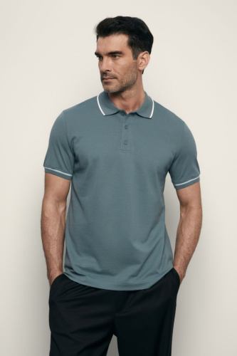 Поло с контрастной отделкой