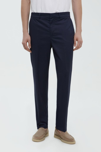 Брюки из хлопка полуприлегающего силуэта