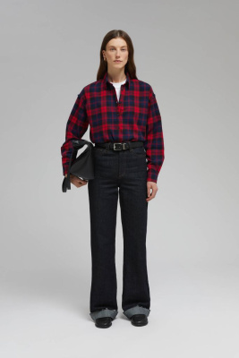 Рубашка оверсайз из хлопковой фланели