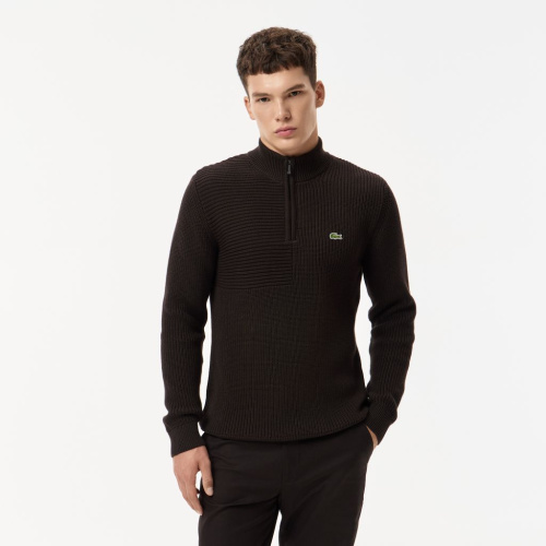 Мужской хлопковый свитер Lacoste на молнии