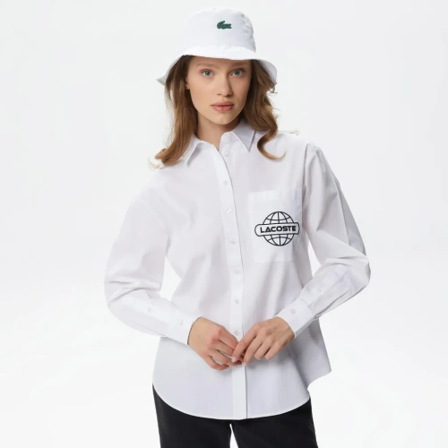 Женская рубашка Lacoste свободного кроя