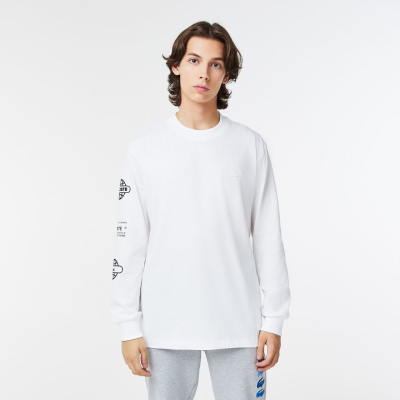 Мужская футболка Lacoste стандартного кроя с длинным рукавом