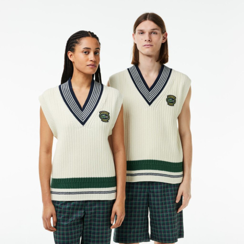 Хлопковая жилетка для тенниса Lacoste унисекс