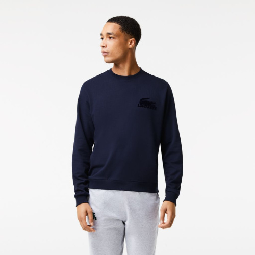 Мужская домашнаяя толстовка Lacoste из хлопкового флиса