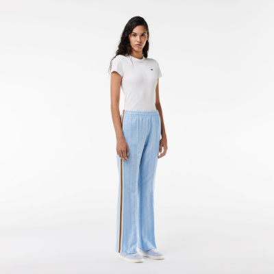 Женские расклешенные спортивные брюки Lacoste с монограммой