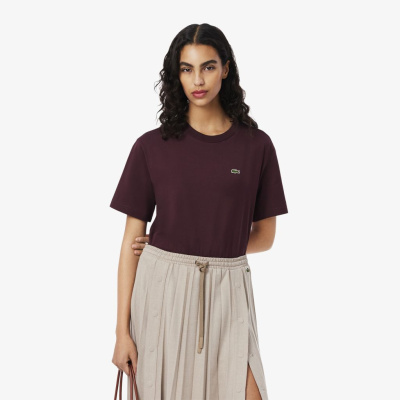 Женская футболка Lacoste свободного кроя из мягкого хлопка