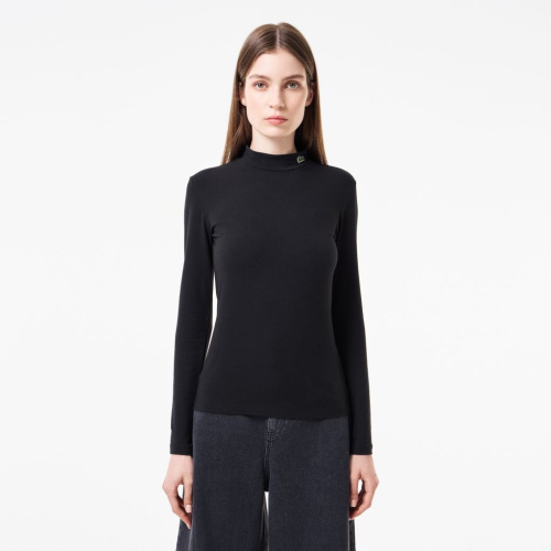 Женский лонгслив Lacoste приталенного кроя