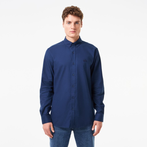 Мужская рубашка Lacoste из смеси хлопка и шерсти