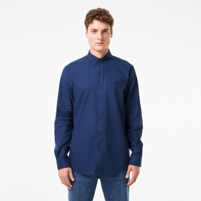 Мужская рубашка Lacoste из смеси хлопка и шерсти