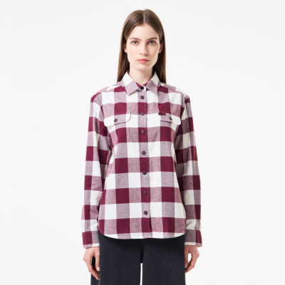 Женская хлопковая рубашка Lacoste в клетку
