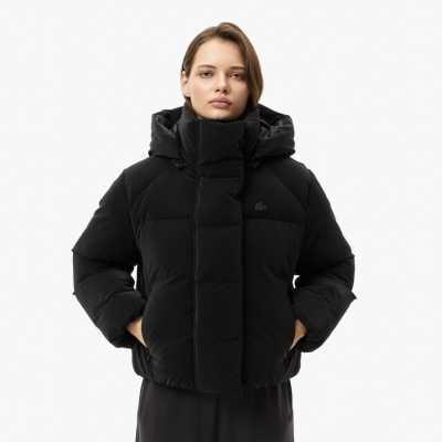 Женская укороченная куртка Lacoste с капюшоном