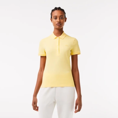 Женское поло Lacoste приталенного кроя из эластичного хлопка