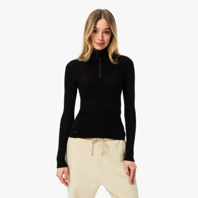 Женский свитер Lacoste с высоким воротником на молнии